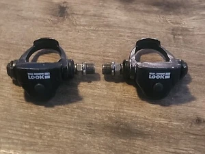 Vintage 1985 First Generation LOOK Clipless Black Pedals 9/16 - Picture 1 of 7