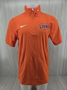 Nike Wallace State Valleyball Windbreaker Men’s Sz Small Orange 1/4 Zip S/S - Picture 1 of 10