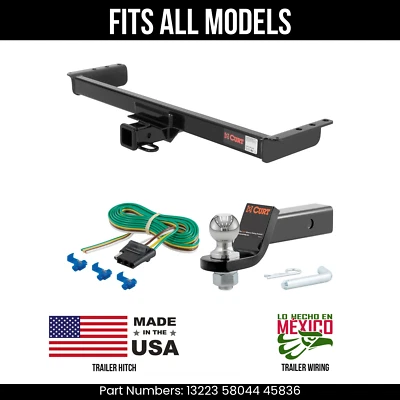 For 97-04 Mitsubishi Montero Sport Trailer Hitch 4 Pin Wiring 2" Ball Fits All - Image 1 of 4