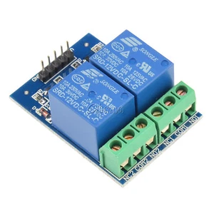 Módulo de relé de dos canales 12V 10A con optoacoplador para PIC AVR DSP ARM Arduino - Imagen 1 de 4