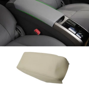 Cubierta reposabrazos con tapa para consola central de cuero automático beige bronceado se adapta al 04-09 Toyota Prius - Imagen 1 de 7