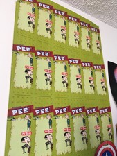 PEZ backer card MR BEAN NON US canada UNCUT SHEET non US poster MINI COOPER