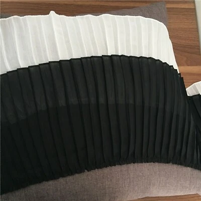 Wave Pleated Chiffon Costume Show Edging Evening Dancing Dress Trim Ribbon 1 M - Image 1 of 2