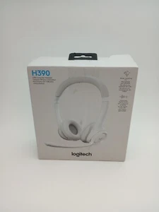 Logitech H390 Wired Headset - Off White USED CLEAN 170 - Picture 1 of 7