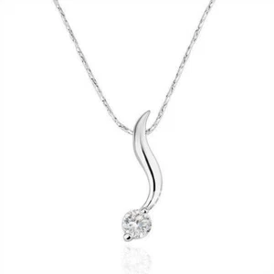 Moda Nobile Collana Donna Gioiello Zirconi Strass Pendente Placcato Oro Ø 29mm - Foto 1 di 2