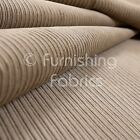 10 Metres Of Thin Soft Pin Striped Corduroy Sofas Upholstery Fabric Mocha Colour