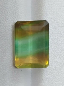 Glowing Natural fluorite gemstone - faceted loose Fluorspar 10.95 CTS - Picture 1 of 10