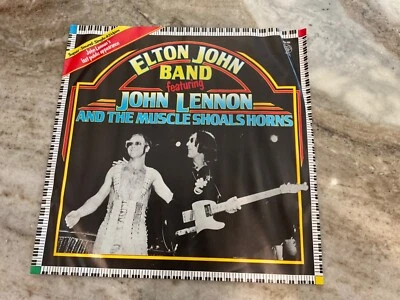 JOHN LENNON & ELTON JOHN 12" 3 TRACK I SAW HER STANDING THERE M/EX 1981 German Foto 1 de 3
