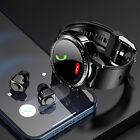 2 in 1 Smartwatch mit Ohrhörern Herren Smartwatch Wireless Headset für Android Neu