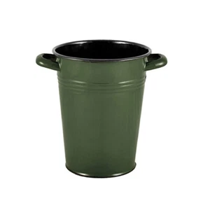 Urban Style Enam Green 20cm Dutch Flower/Plant Vase Decor Container w/ Handles - Picture 1 of 2
