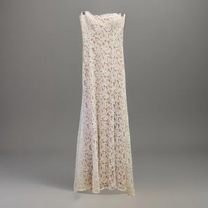 Jump Apparel Formal Gown Juniors 5/6 Sweetheart Neck Lace Overlay Nude Lining - Picture 1 of 11