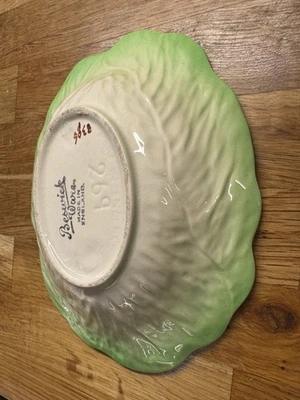 Beswick Green Cabbage Leaf & Tomatoes Bowl Model 270 Antique Made in England - Image 1 of 4