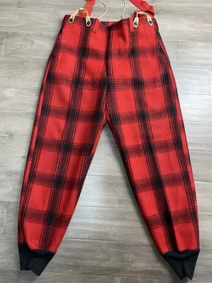 Vintage Sears Wolle Jagdhose 36x32 Jc Higgins kariert kariert rot Knickerbocker - Bild 1 von 4