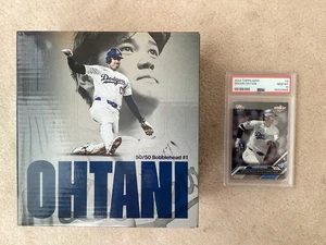 Shohei Ohtani Bobblehead 15.05.25 SGA 50/50 mit Topps Now Baseballkarte - Bild 1 von 10