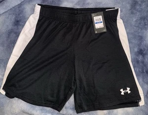 Under Armour Youth Size XL YXL Ultimate Black Athletic Shorts NWT - Picture 1 of 2