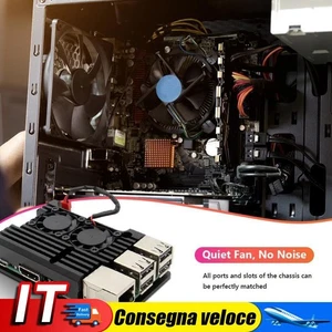For Raspberry Pi 3 Model B B+ Aluminum Alloy Case with without Dual Cooling Fan - Afbeelding 1 van 13