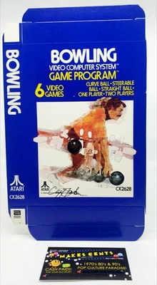 Cliff John Autograph ORIGINAL Box Atari  2600 Bowling Designer WOW! - Image 1 of 2