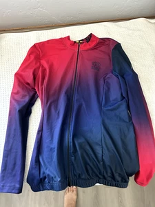 Eliel Women’s Long Sleeve Cycling Jersey XLarge XL Pink and Blue Ombre - Picture 1 of 6