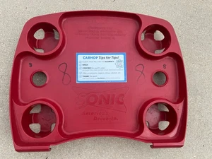 Sonic Drive In Full Size Red Carhop Tray 2009 Window Hanger Preowned - Picture 1 of 6