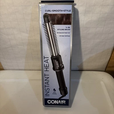 Conair Instant Heat 3/4" Hair Styling Brush with 25 Heat Settings   BRAND NEW - Image 1 of 4