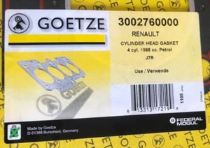 3X Gasket 30-027600-00 Goetze for RENAULT R21 J7R 1995cc PETROL OE 7700858879 - Bild 1 von 4
