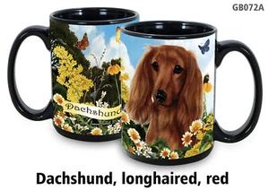 Garden Party Mug - Longhaired Red Dachshund - Picture 1 of 1