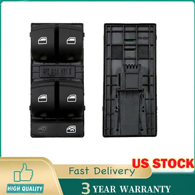 Interruptor de ventana eléctrica para Audi A3 Quattro 2006-2009 2010 lado del conductor delantero izquierdo Foto 1 de 4
