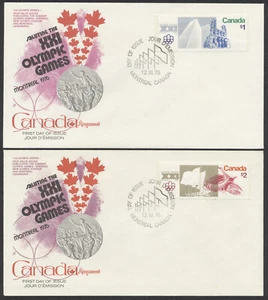 1976 #687-688 Pair of Olympic Sites FDCs Kingswood (Fleetwood) Cachets - Picture 1 of 2