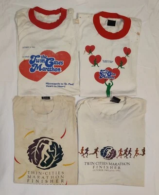 3 Vintage Twin Cities Marathon Race Running T Shirts - 1983, 1985, and 1986 - Image 1 of 4