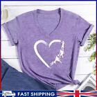 # Beauty heart brush vector love basketbal V-neck T Shirt-Purple-M