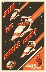 Póster original LEGO Art 918 transporte espacial clásico espacio 11""x17 - Imagen 1 de 1