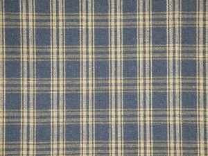Tela azul marino catawba a cuadros de algodón primitiva hecha en casa costura decoración del hogar   - Imagen 1 de 8