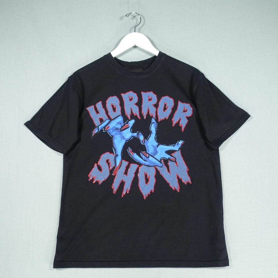 The Kooples T Shirt Mens 2 Black Blue Red Sequin Paris Horror Show Monster Claws - Image 1 of 4