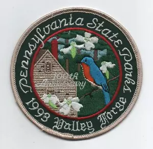 Pennsylvania State Parks, 100th Anniv. Valley Forge Patch 1993, neuwertig - Bild 1 von 1