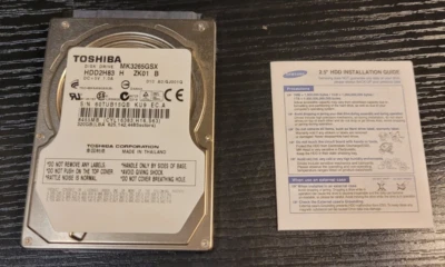 TOSHIBA Disk Drive 320GB MK3276GSX HDD2H83 - Image 1 of 2