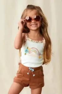 Matilda Jane Girls Garden French Terry Drawstring Shorts Size 6 New - Picture 1 of 3