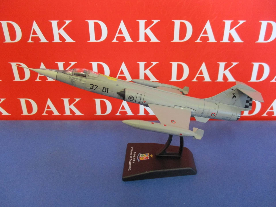 Die cast 1/100 Modellino Aereo Aircraft Lockheed F-104S ASA M37 Stormo 18 Gruppo - Immagine 1 di 4