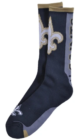 New Orleans Saints   Key Limited Crew Socks Large LG size 10-13 Great Gift Cover