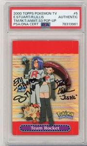 PSA Signed Stuart Lillis Team Rocket Pop-Up 5 of 10 Pokemon Topps Trading Cards - Picture 1 of 2