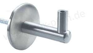 Handlaufhalter mit Stockschraube, für Handlauf ø 33,7 mm, Edelstahl - Bild 1 von 1
