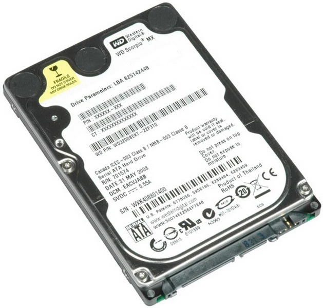 250 GB SATA Western Digital WD2500BEVS-26UST0 5400 RPM 2.5" Hard Drive - Image 1 of 1