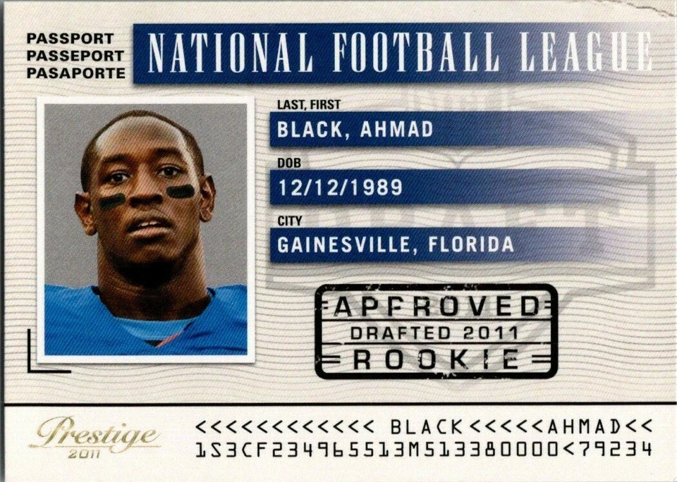 2011 Prestige NFL Passport #4 Ahmad Black - Image 1 of 2