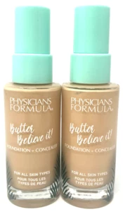 (2) Physicians Formula Butter Believe It! Foundation Concealer New FAIR TO LIGHT - Picture 1 of 3