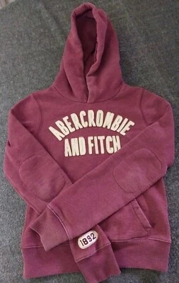 Sudadera con Capucha ABERCROMBIE & FITCH Juniors Pullover Sudadera Talla Mediana Carmesí  Foto 1 de 4