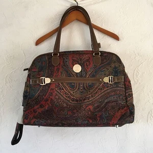 CHAPS Hyde Park Pack All Boarding Paisley Print Large Travel Bag 18X13" NWT - Picture 1 of 16