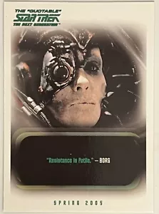 Star Trek: TNG Quotable "RESISTANCE IS FUTILE" #P3 Promo Trading Card 2005 - Picture 1 of 2