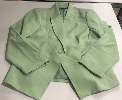 Blazer Chadwicks Seagrass de un solo pecho con solapa pico talla 12 Foto 1 de 2