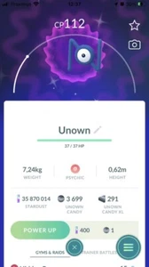 Shiny Unown N - Afbeelding 1 van 1