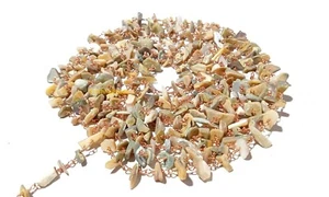 Mother of Pearl Chip 4-6mm Beads, Rosary Beaded Chain Rose Gold Plated 3 Feet - Picture 1 of 4