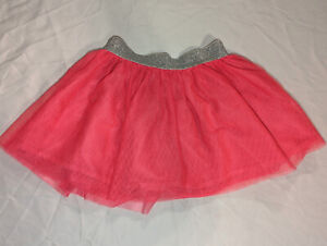 Toddler Girl's Gap Hot Pink With Sparkley Silver Waist Band Skirt Size 2 Years